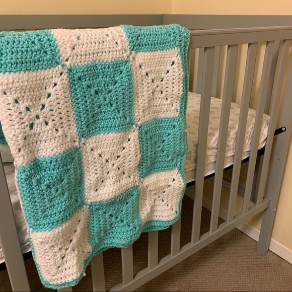 Made by Grandma - Hand Crocheted Baby Blanket - Picture 1 of 3